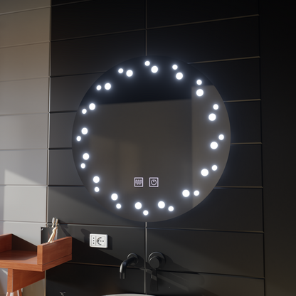 Καθρέφτης LED Touch Ivory, Σύστημα Demister, Διάμετρος 60 cm, Cold Light 6000K Korman Mirrors E Προεπιλεγμένος τίτλος Alessandro Design