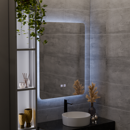 Touch Alexandra LED Mirror, Demister System 45X60cm Korman Mirrors E Προεπιλεγμένος τίτλος Alessandro Design