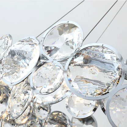 Angelica Crystal Chandelier 6XE14 Silver, Διάμετρος 49cm, Ρυθμιζόμενο ύψος Modern Chandeliers Προεπιλεγμένος τίτλος Alessandro Design