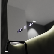 Ορθογώνιος καθρέφτης LED 60x60 Aura Riflesso Puro MotionGlow Marcello, Σύστημα αποθάμβωσης, Θερμόμετρο και ρολόι, Dimable Mirrors Marcello Προεπιλεγμένος τίτλος Alessandro Design