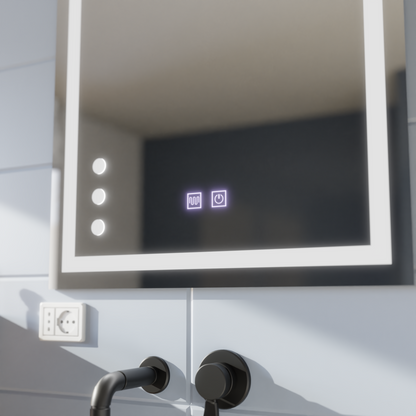 Καθρέφτης LED Touch Infima Σύστημα Αποθάμπωσης 60X80cm Καθρέφτες Korman E Προεπιλεγμένος Τίτλος Alessandro Design