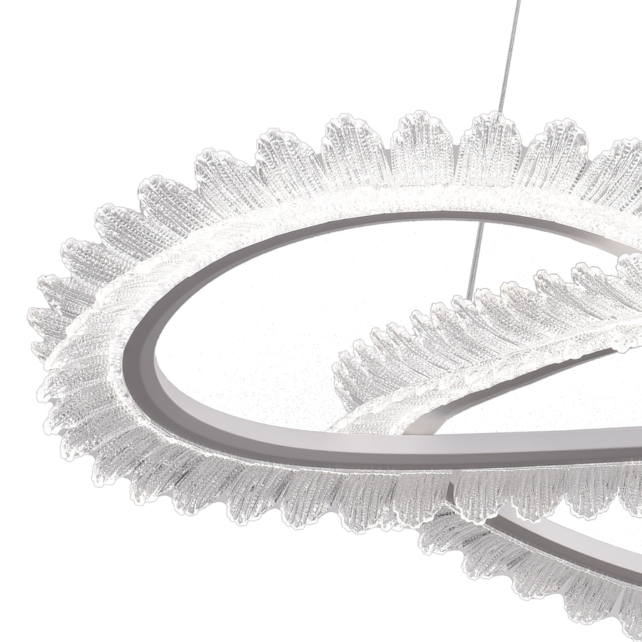 Lustra LED cu Telecomanda LT187WH, Cristal si Metal, 52W, Dimabila, Inaltime Reglabila, lumina Rece/Calda/Neutra, Iluminat Luxos Lustre LED cu Telecomanda Default Title Alessandro Design