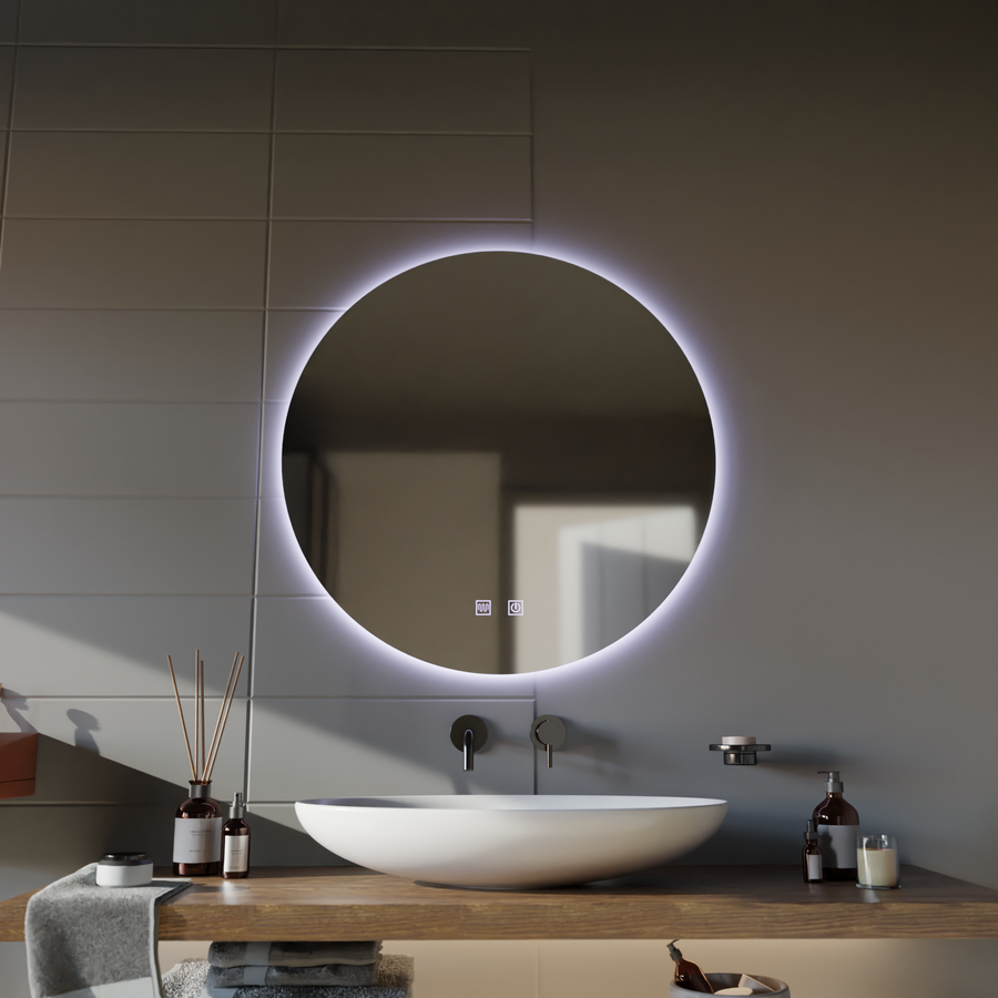 Στρογγυλός καθρέφτης LED, 70cm, Isolda, Touch, Demister System Mirrors Korman E Προεπιλεγμένος τίτλος Alessandro Design