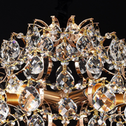 Candelabru Cristal CRYSTARA Nobile, 5x E14, Diametru 40cm, Auriu Lucios Candelabre Cristal Default Title Alessandro Design