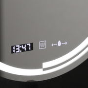 Στρογγυλός καθρέφτης LED, 60 cm, Αισθητήρας MotionGlow Consuel Marcello, Σύστημα αποθαμβώματος, Ρολόι & Θερμόμετρο, Καθρέφτες Dimable Marcello Προεπιλεγμένος τίτλος Alessandro Design