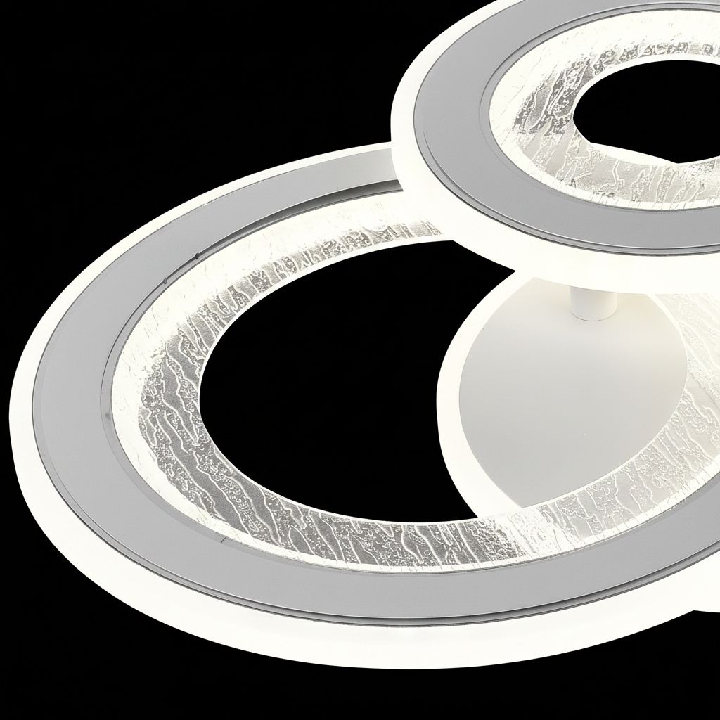 Πολυέλαιος LED 53W, 3 κύκλοι, Κρύο/Ζεστό/Ουδέτερο φως, Λευκοί πολυέλαιοι LED Προεπιλεγμένος τίτλος Alessandro Design