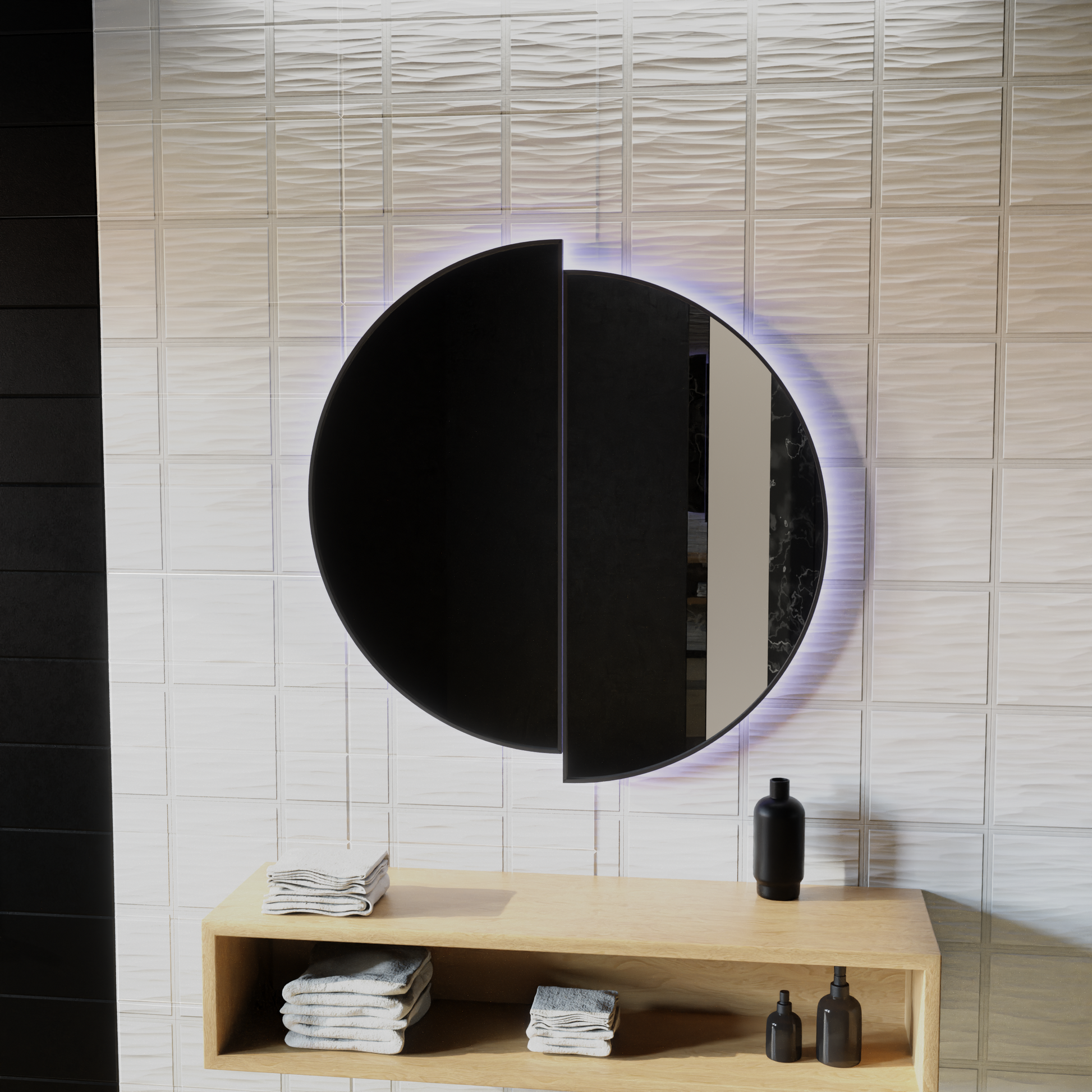 LED Touch Mariah Mirror Demist System 60X60cm Καθρέφτες Korman E Προεπιλεγμένος τίτλος Alessandro Design