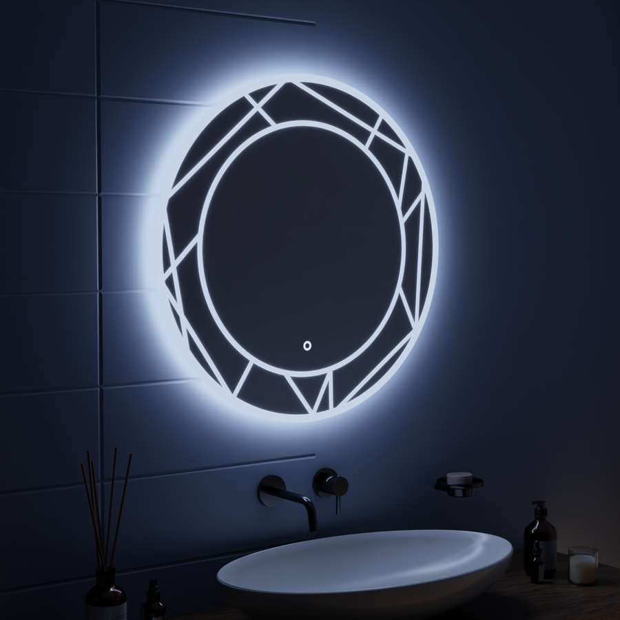 Καθρέφτης LED Touch ASTRIX, 60cm, 6000K, Dimmable, Demister System Mirrors Korman E Προεπιλεγμένος τίτλος Alessandro Design