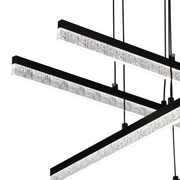 Lustra LED Suspendata cu Telecomanda STRATA, 4 elemente, 54W, Lumina 3000/4000/6000K, Negru, Inaltime Reglabila Lustre LED cu Telecomanda Default Title Alessandro Design
