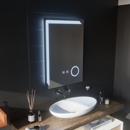 Ορθογώνιος καθρέφτης LED, 60x80cm, Linea Touch, Demister System, Dimmable Mirrors Korman E Προεπιλεγμένος τίτλος Alessandro Design
