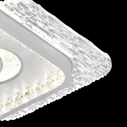Πολυέλαιος LED PERU 38W, 2 τετράγωνα, Κρύο/Ζεστό/Ουδέτερο φως, Λευκοί πολυέλαιοι LED Προεπιλεγμένος τίτλος Alessandro Design