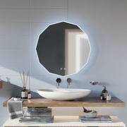 LED Στρογγυλός καθρέφτης, 80cm, VIVO Touch, Σύστημα Demister, Dimmable Mirrors Korman E Προεπιλεγμένος τίτλος Alessandro Design