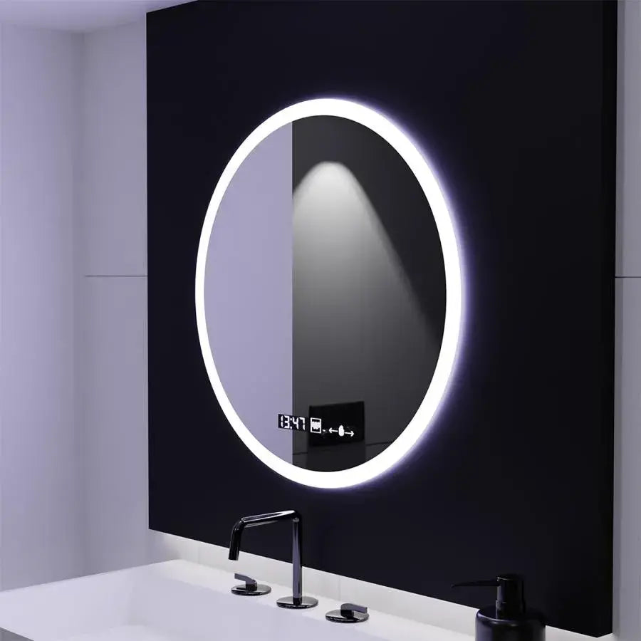 LED Στρογγυλός καθρέφτης, 70 cm, Elysee MotionGlow Marcello, Σύστημα αποθαμβώματος, Ρολόι & Θερμόμετρο, Καθρέφτες Dimabila Marcello Προεπιλεγμένος τίτλος Alessandro Design
