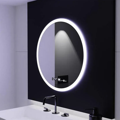 LED Στρογγυλός καθρέφτης 50cm Giulia Sensor MotionGlow Marcello Σύστημα αποθολώματος Ρολόι & Θερμόμετρο Dimabila Mirrors Marcello Προεπιλεγμένος τίτλος Alessandro Design
