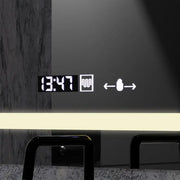Ορθογώνιος καθρέφτης LED, 80x60 cm, Definition MotionGlow Marcello, Σύστημα αποθαμβώματος, Ρολόι & Θερμόμετρο, Καλλυντικός Μεγεθυντικός φακός, Καθρέφτες Dimable Marcello Προεπιλεγμένος τίτλος Alessandro Design
