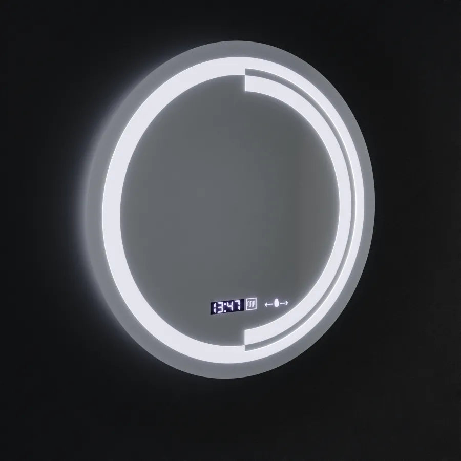 Στρογγυλός καθρέφτης LED, 60 cm, Αισθητήρας MotionGlow Consuel Marcello, Σύστημα αποθαμβώματος, Ρολόι & Θερμόμετρο, Καθρέφτες Dimable Marcello Προεπιλεγμένος τίτλος Alessandro Design