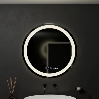 Στρογγυλός καθρέφτης LED, 60 cm, Celeste MotionGlow Marcello, Σύστημα Demister, Ρολόι & Θερμόμετρο, Ρυθμιζόμενο, Θερμό Ουδέτερο Ψυχρό Φως 3000K/4000K/6000K Marcello Mirrors Προεπιλεγμένος τίτλος Alessandro Design