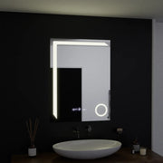 Ορθογώνιος καθρέφτης LED, 60x80cm, Precision MotionGlow Marcello, Σύστημα αποθαμβώματος, Ρολόι & Θερμόμετρο, Καλλυντικός Μεγεθυντικός φακός, Καθρέφτες Dimable Marcello Προεπιλεγμένος τίτλος Alessandro Design