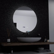 Στρογγυλός καθρέφτης LED, 60 cm, Serenite MotionGlow Marcello, Σύστημα αποθαμβώματος, Ρολόι & Θερμόμετρο, Dimable Mirrors Marcello Προεπιλεγμένος τίτλος Alessandro Design