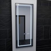 Ορθογώνιος καθρέφτης LED, 60x150 εκ., Αισθητήρας ραντάρ Bianca Marcello, Σύστημα αποθάμβωσης, Ρολόι & Θερμόμετρο, Dimabila, Καθρέφτες ντυσίματος Couture Προεπιλεγμένος τίτλος Alessandro Design