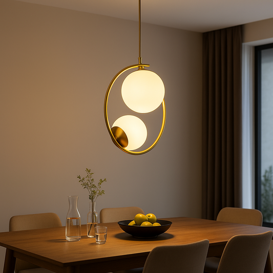 LOFT Atelier Chandelier, 2x E27, White Gold, Metal, Ρυθμιζόμενο ύψος Μοντέρνοι Πολυέλαιοι Προεπιλεγμένος τίτλος Alessandro Design