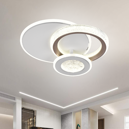 Πολυέλαιος LED NYXORA 44W, 3 κύκλοι, Κρύο/Ζεστό/Ουδέτερο φως, Λευκοί πολυέλαιοι LED Προεπιλεγμένος τίτλος Alessandro Design