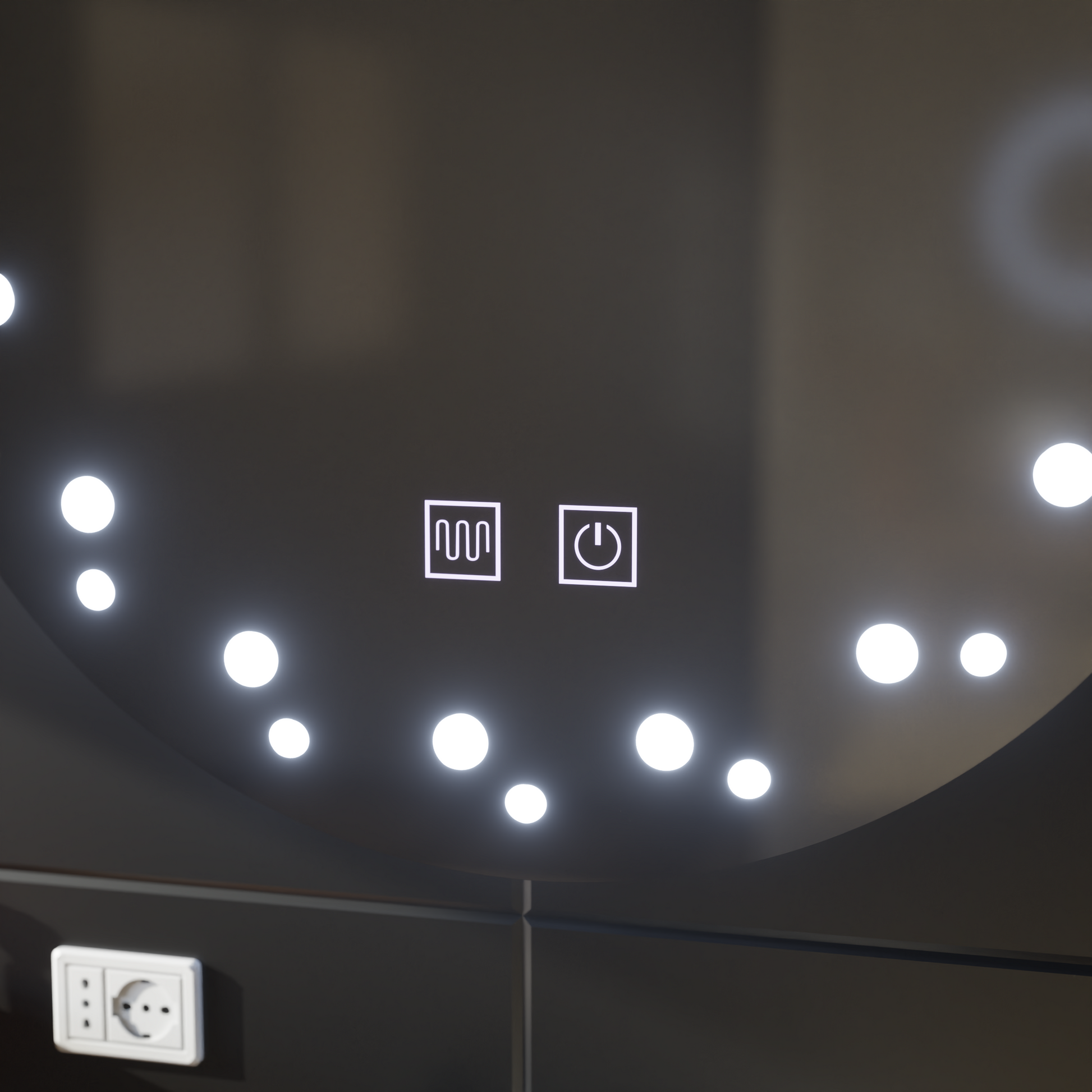 Καθρέφτης LED Touch Ivory, Σύστημα Demister, Διάμετρος 60 cm, Cold Light 6000K Korman Mirrors E Προεπιλεγμένος τίτλος Alessandro Design