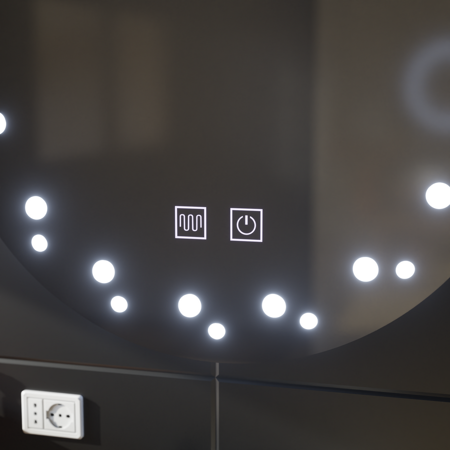 Καθρέφτης LED Touch Ivory, Σύστημα Demister, Διάμετρος 60 cm, Cold Light 6000K Korman Mirrors E Προεπιλεγμένος τίτλος Alessandro Design