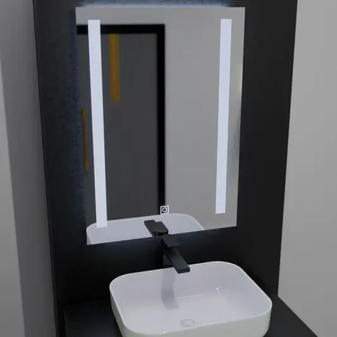 Ορθογώνιος καθρέφτης LED, 50x70 cm, Dual Light Basic Touch LED Mirrors Προεπιλεγμένος τίτλος Alessandro Design