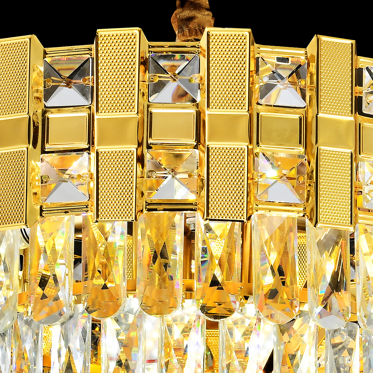 Candelabru Cristal BRAN Mango 8xE14, Diametru 60cm, Auriu Lucios, Inaltime Reglabila Candelabre Cristal Default Title Alessandro Design