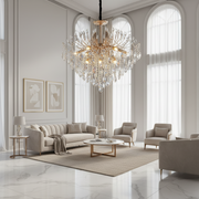 Crystal Chandelier CC9313/12FGD, 12x E14, Διάμετρος 50cm, Χρυσός