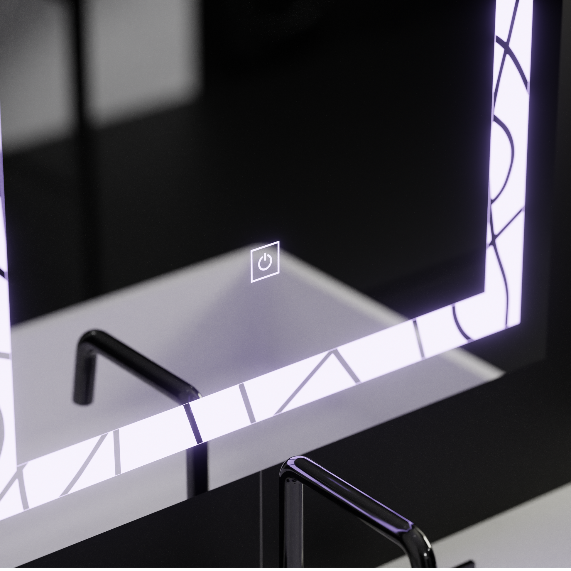 Ορθογώνιος καθρέφτης LED, 60x80cm, Deco Πλαίσιο Basic Touch Mirrors Korman C Προεπιλεγμένος τίτλος Alessandro Design