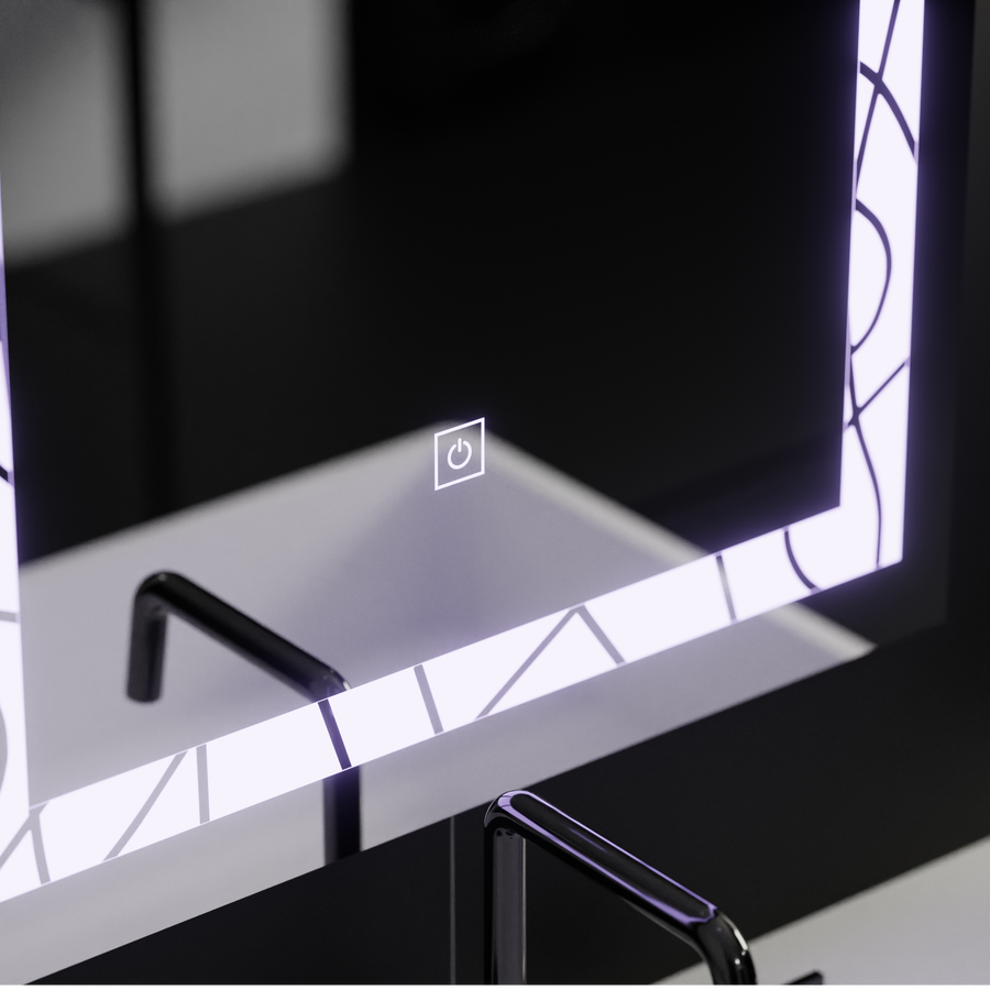 Ορθογώνιος καθρέφτης LED, 60x80cm, Deco Πλαίσιο Basic Touch Mirrors Korman C Προεπιλεγμένος τίτλος Alessandro Design