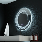 Στρογγυλός καθρέφτης LED, 60cm, Lira Touch, Demister System, Dimmable