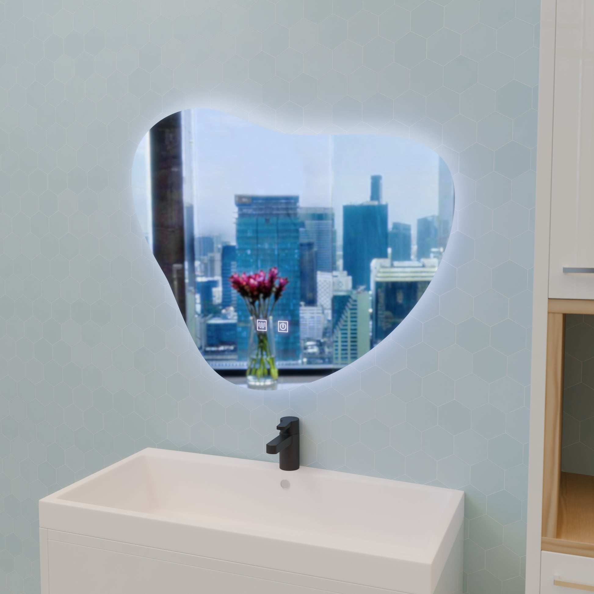 Καθρέφτης LED Touch Avonita Demist System 87X70cm, E83S/87X70 Mirrors Korman E Προεπιλεγμένος τίτλος Alessandro Design