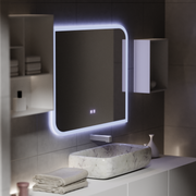 CLARIVO LED Καθρέφτης Ορθογώνιος, 80X60cm, Touch, Demister System Mirrors Korman E Προεπιλεγμένος τίτλος Alessandro Design