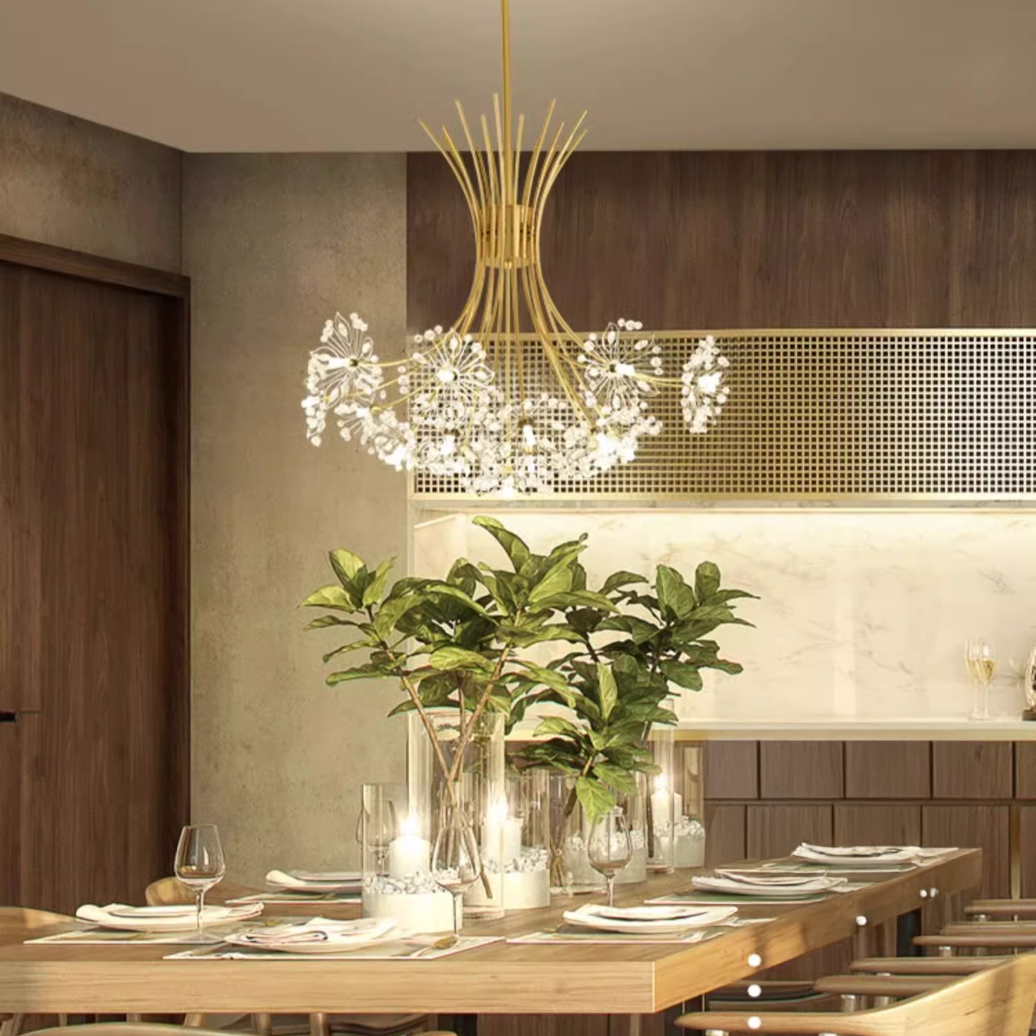 Petito Crystal Candelabra, 12XG4, Gold, Diameter 52cm Crystal Candelabra Προεπιλεγμένος τίτλος Alessandro Design