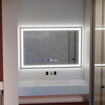 Ορθογώνιος καθρέφτης LED 120x80cm Vérité MotionGlow Marcello, Σύστημα αποθάμβωσης, Ρολόι & Θερμόμετρο, Ρυθμιζόμενοι Καθρέφτες Marcello Προεπιλεγμένος τίτλος Alessandro Design