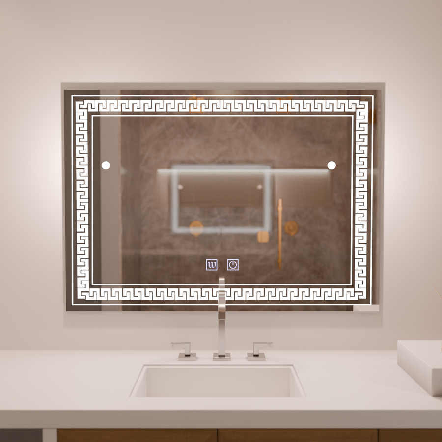 Ορθογώνιος καθρέφτης LED 80x60 Touch Volta Σύστημα αποθολώματος Καθρέφτες Korman E Προεπιλεγμένος τίτλος Alessandro Design