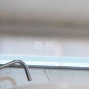 Ορθογώνιος καθρέφτης LED 100x65cm EDGE Touch Demister System, Καθρέφτες μαύρου πλαισίου Korman E Προεπιλεγμένος τίτλος Alessandro Design