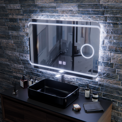 Καθρέφτης LED E30S/65X45, Λειτουργία Touch and Demist, Cosmetic Light, 65x45cm, Cold Light 6000K Mirrors Korman E Προεπιλεγμένος τίτλος Alessandro Design