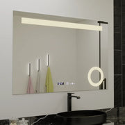 Ορθογώνιος καθρέφτης LED, 80x60 cm, ABSOLU MotionGlow Marcello, Σύστημα αποθάμβωσης, Ρολόι & Θερμόμετρο, Καλλυντικός Μεγεθυντικός φακός, Καθρέφτες Dimable Marcello Προεπιλεγμένος τίτλος Alessandro Design