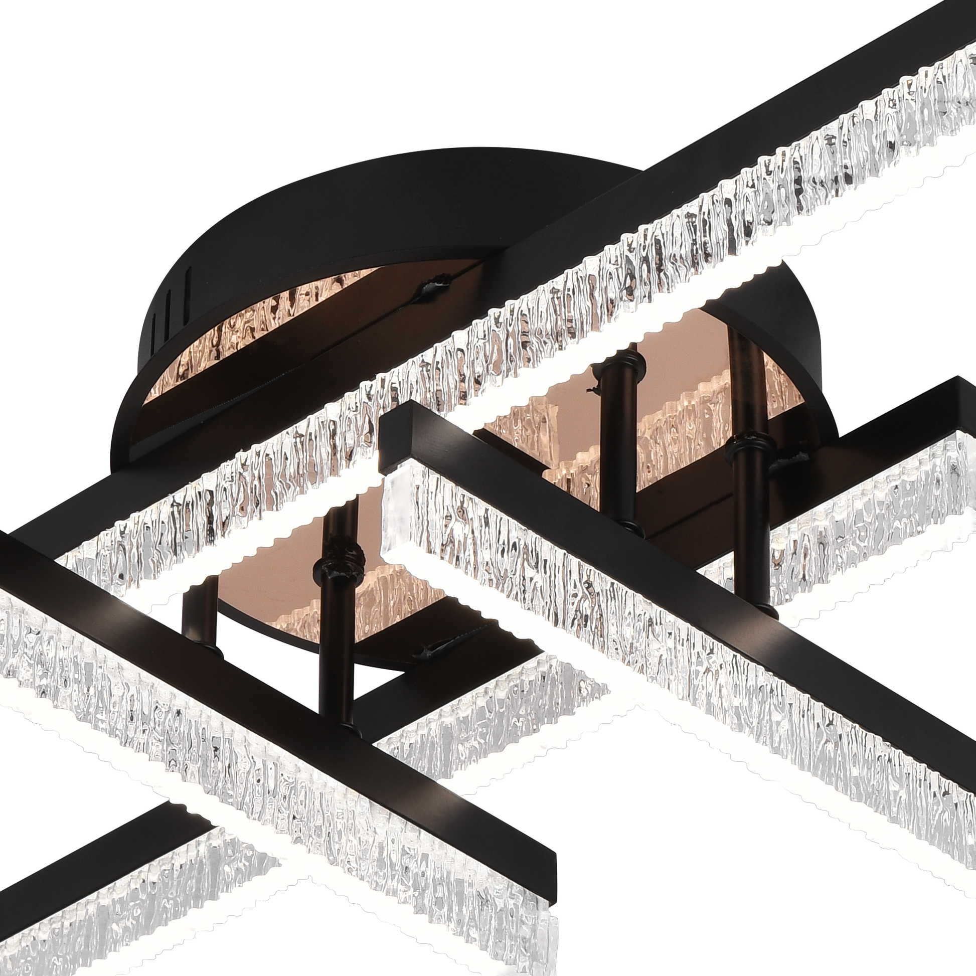 Lustra LED cu Telecomanda LT179/4BK, 34W, 4 Elemente, Lumina Rece/Clada/Neutra, Dimabila, Negru Lustre LED cu Telecomanda Default Title Alessandro Design