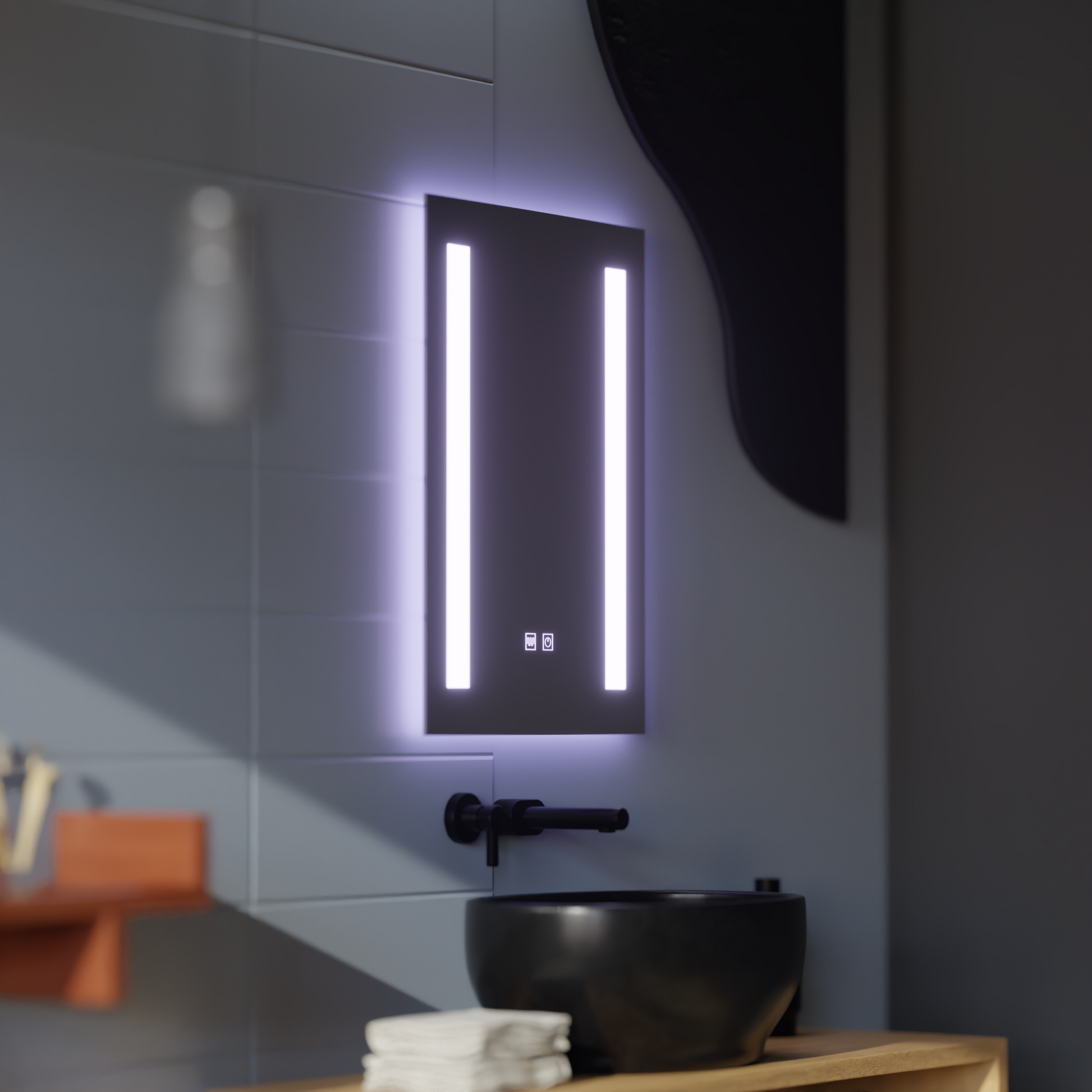 Oglinda LED Rectangulara, 50x70cm, C206S/50X70 Touch, Sistem Dezaburire, Dimabila Oglinzi Korman C Default Title Alessandro Design