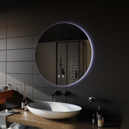 Στρογγυλός καθρέφτης LED, 70cm, Isolda, Touch, Demister System Mirrors Korman E Προεπιλεγμένος τίτλος Alessandro Design