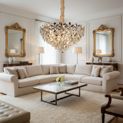 Magno Crystal Chandelier 11xE27, Διάμετρος 60cm, Γυαλιστερό Χρυσό, Ρυθμιζόμενο Ύψος, Μέταλλο και Κρύσταλλο