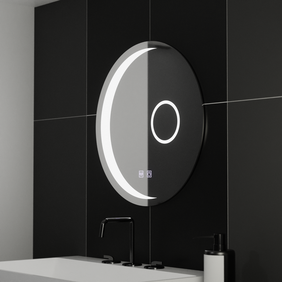 LED Στρογγυλός καθρέφτης, 80cm, Orbis Touch, Σύστημα Demister, Dimmable, E31S/80X80 Mirrors Korman E Προεπιλεγμένος τίτλος Alessandro Design