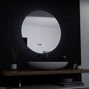 Στρογγυλός καθρέφτης LED, 60 cm, Serenite MotionGlow Marcello, Σύστημα αποθαμβώματος, Ρολόι & Θερμόμετρο, Dimable Mirrors Marcello Προεπιλεγμένος τίτλος Alessandro Design