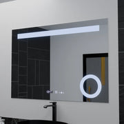 Ορθογώνιος καθρέφτης LED, 120x80cm, ABSOLU MotionGlow Marcello, Σύστημα αποθάμβωσης, Ρολόι & Θερμόμετρο, Μεγεθυντικός φακός καλλυντικών, Καθρέφτες Dimable Marcello Προεπιλεγμένος τίτλος Alessandro Design