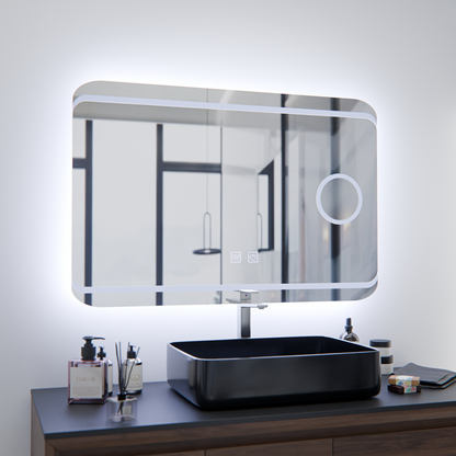 Καθρέφτης LED E30S/65X45, Λειτουργία Touch and Demist, Cosmetic Light, 65x45cm, Cold Light 6000K Mirrors Korman E Προεπιλεγμένος τίτλος Alessandro Design